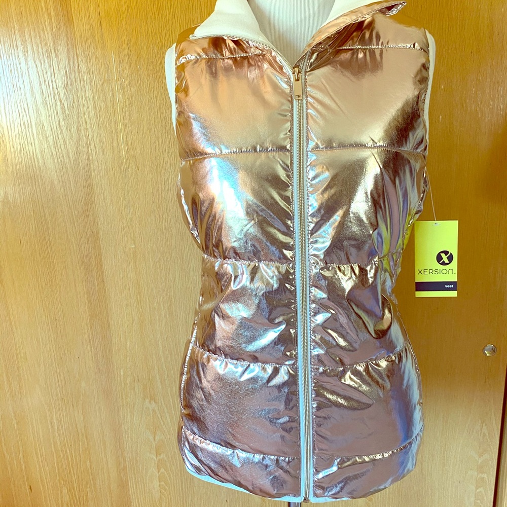 NWT-Rose Gold Packable Puffer Vest
